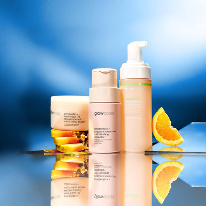 Cleanser Trio Vegan Skin Care Kit | 3-Piece Facial Cleanser Skin Care Set | Cleansing Balm, Foam Face Wash, & Gentle Enzyme Exfoliator | Facial Skin Care Products for All Skin Types